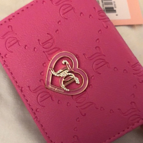 Juicy Couture Juicy Pink Faux Leather Only You And Me Card Case Key Fob NWT - Picture 15 of 16